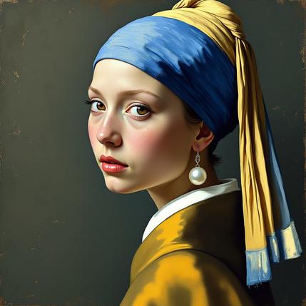 NightCafe-abstract-curves-girl with a pearl earring